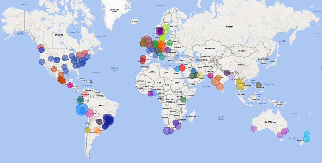 Map of Azure Tech Groups